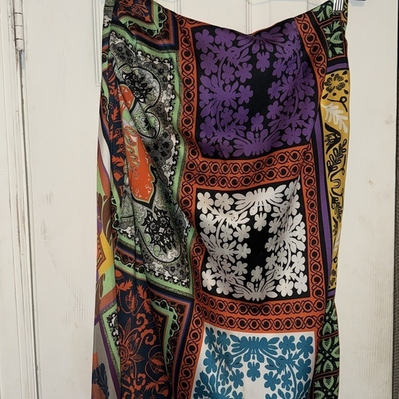 Zara women’s printed two piece crop blouse and skirt set size XL new with tags - Picture 5 of 15